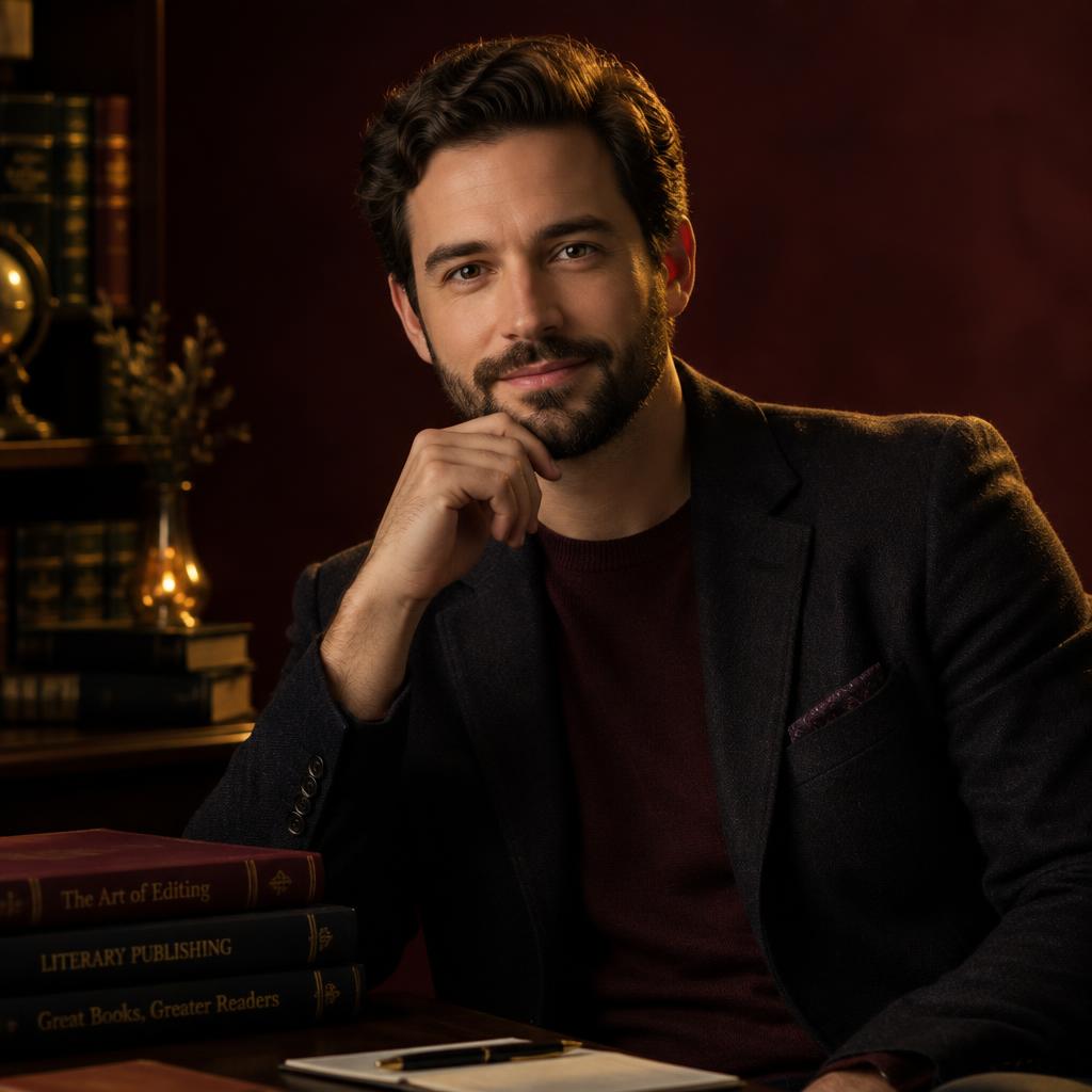 Portrait of David Cole, romance and romantasy editor